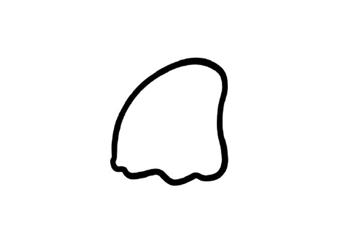 万圣节素材 小白鬼简笔画画法