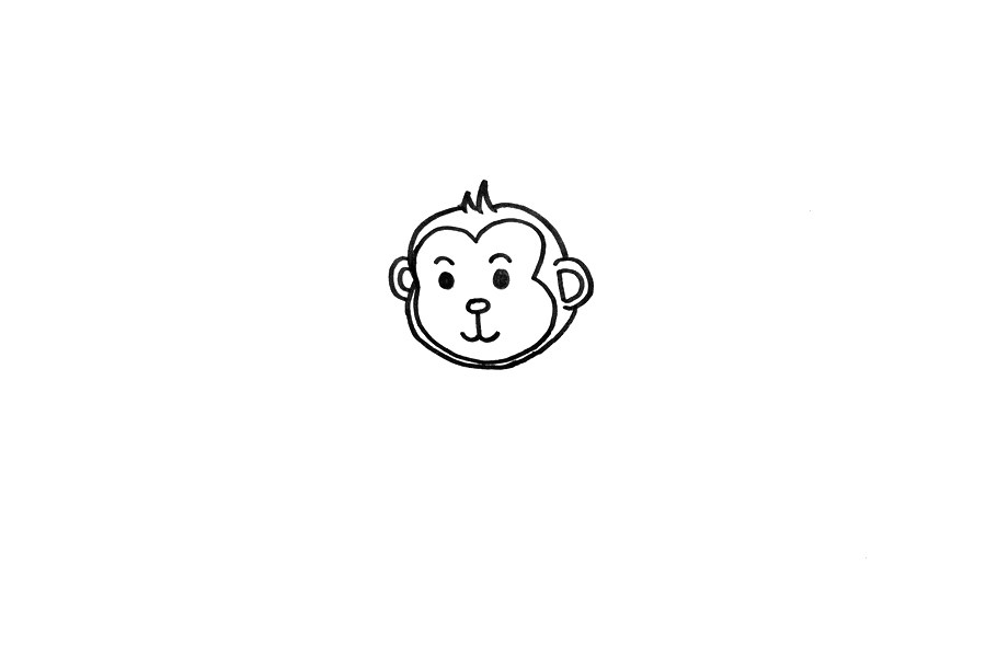猴子下山简笔画画法