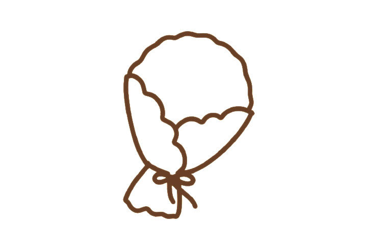 漂亮的花束简笔画教程