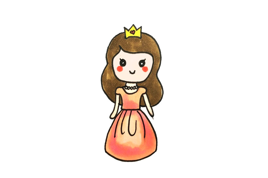 如何画美丽的公主