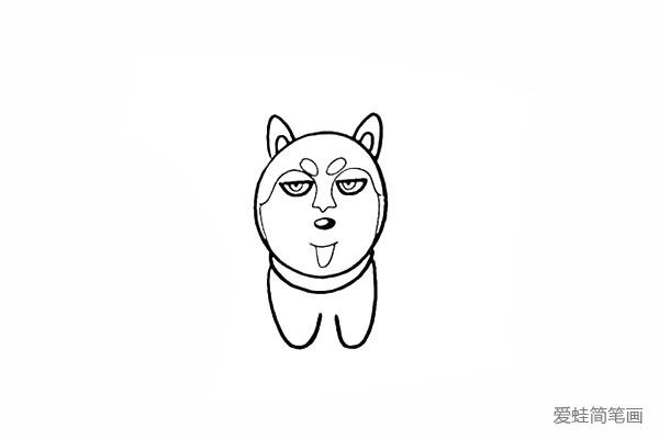 哈士奇简笔画画法步骤