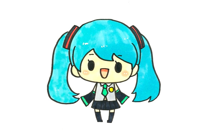 可爱的初音未来怎么画