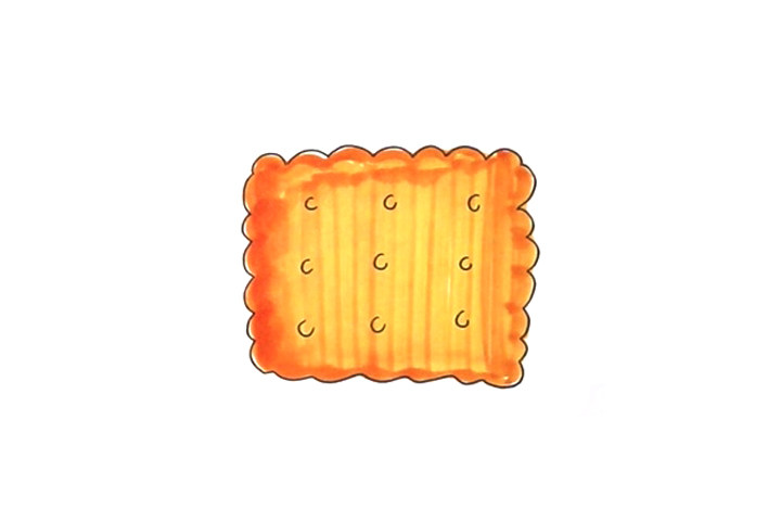 简单的饼干怎么画