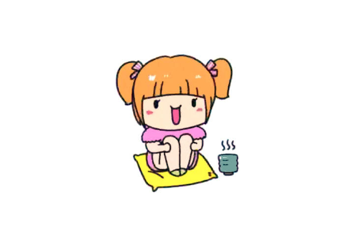 坐着的小女孩怎么画