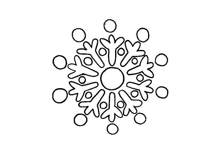 如何画漂亮的雪花
