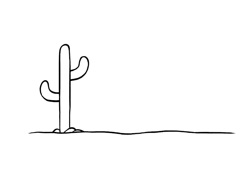 沙漠风景简笔画
