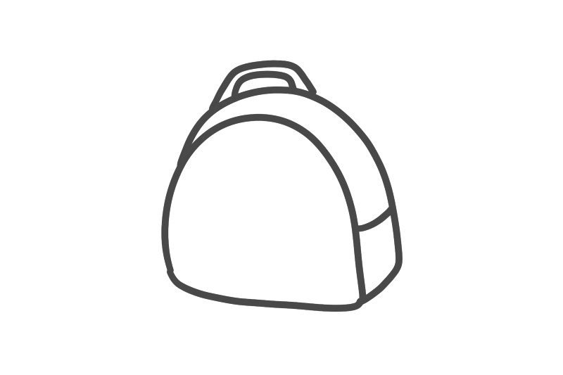 春天简笔画素材 春游背包怎么画