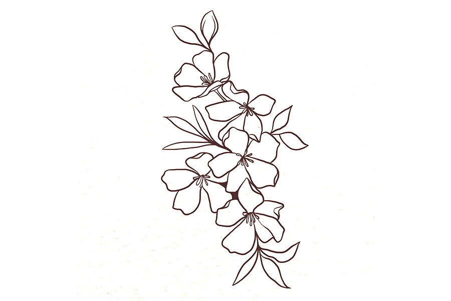 一串小花花简笔画画法教程
