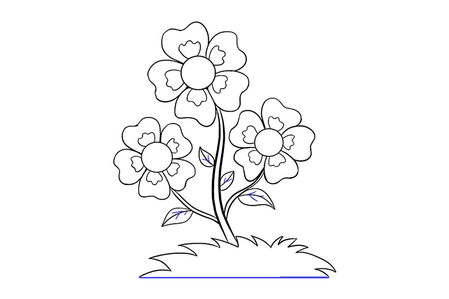如何画漂亮的卡通小花