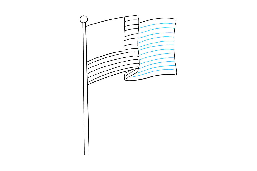 美国国旗怎么画