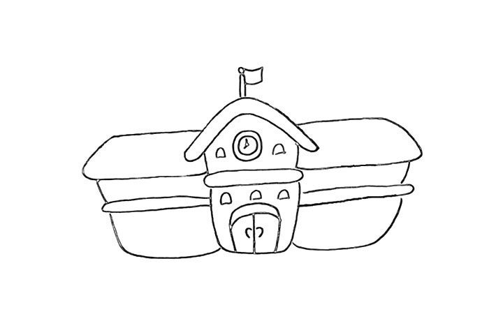 学校简笔画画法步骤