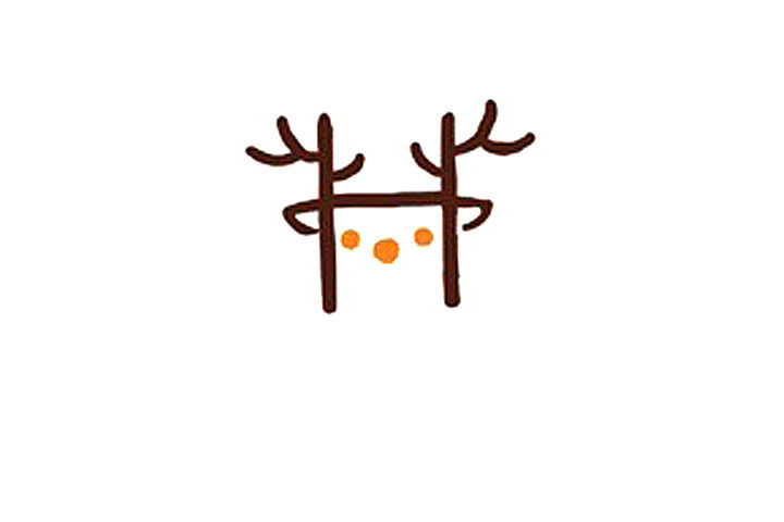 字母简笔画H梅花鹿简笔画教程