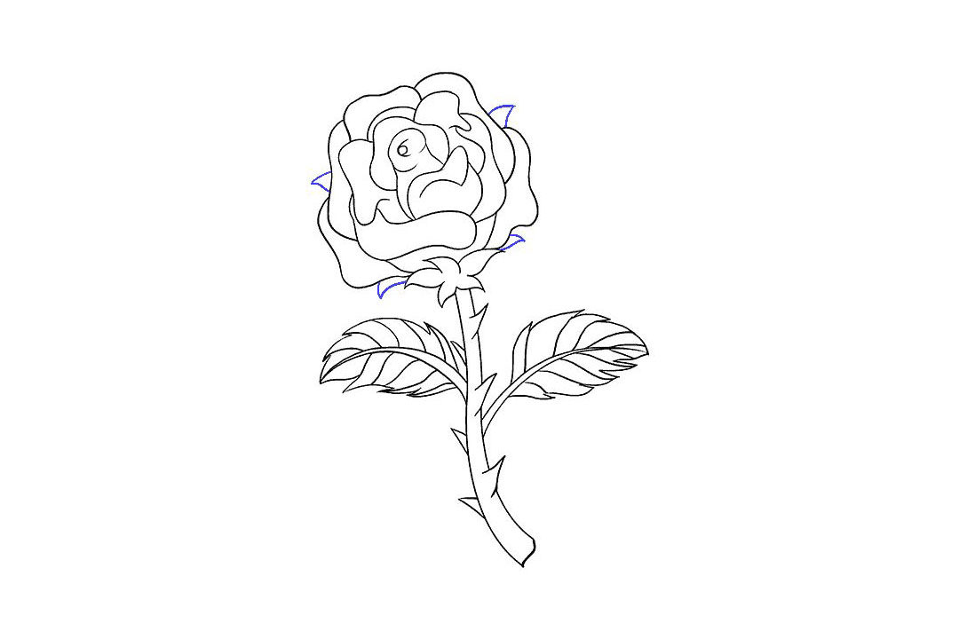 如何画一朵漂亮的玫瑰花