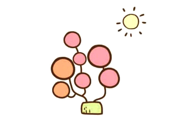 简单可爱的果树简笔画图片