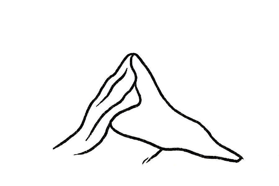 山丘怎么画