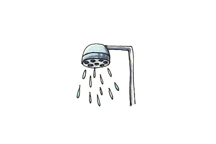 淋浴头简笔画画法步骤