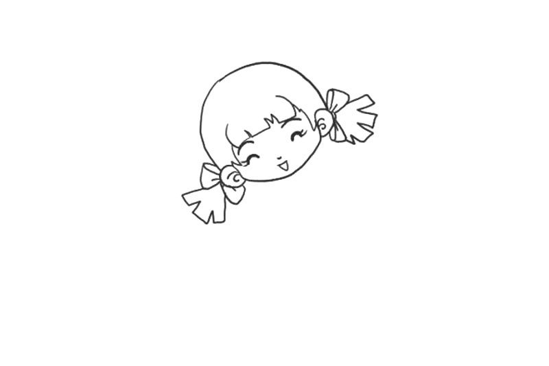 六一儿童节快乐的小公主简笔画