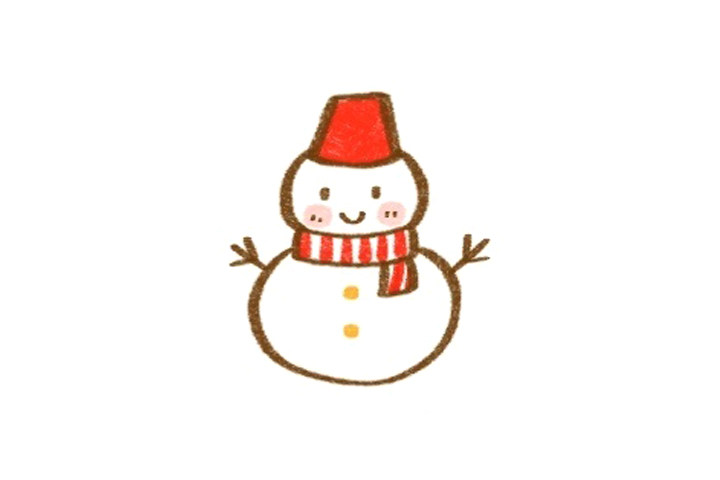 简单雪人画法步骤