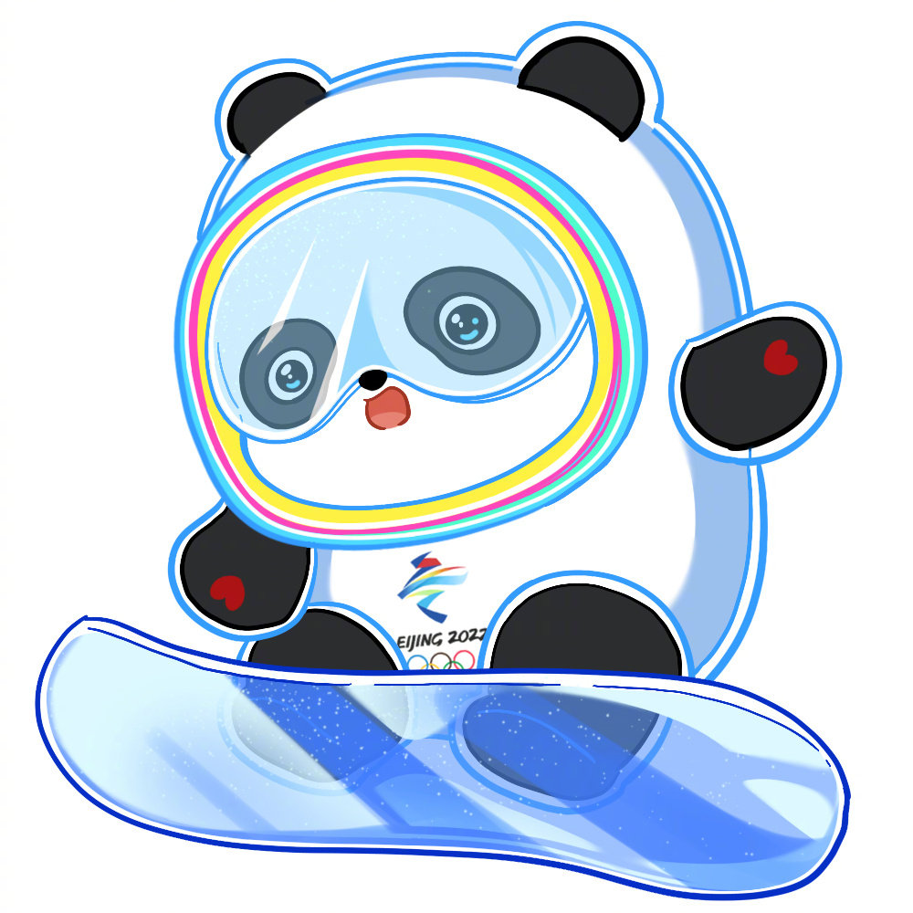 冬奥项目冰墩墩头像简笔画
