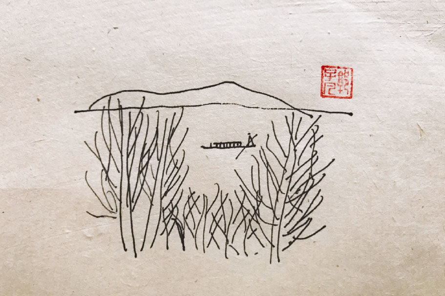 生机勃勃春天风景简笔画图片