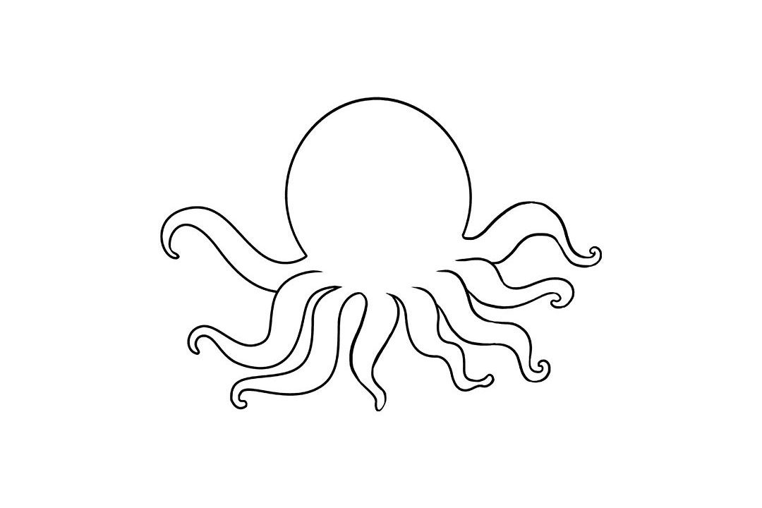 如何画可爱的章鱼简笔画