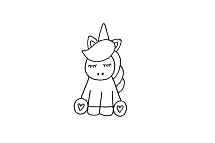 如何画可爱独角兽简笔画