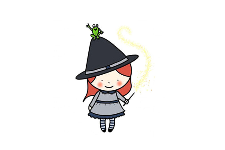 可爱小魔女简笔画怎么画
