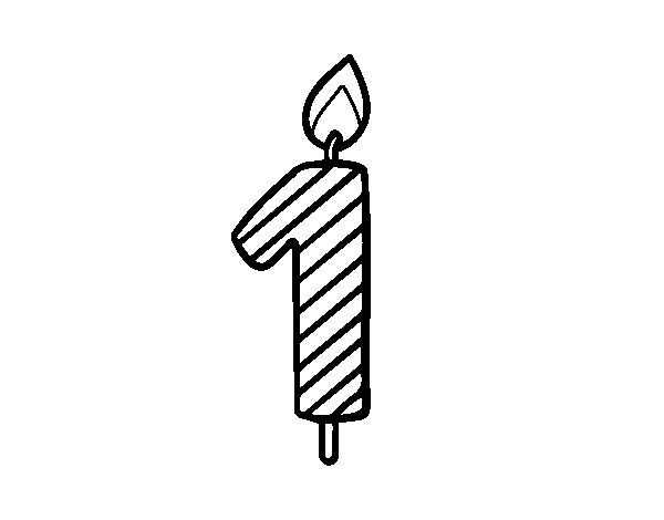生日蜡烛简笔画图片