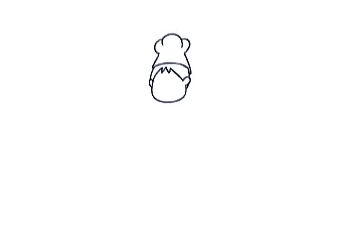糕点师简笔画怎么画