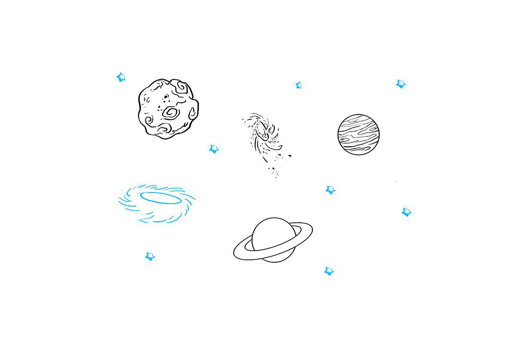 太空和行星绘画教程