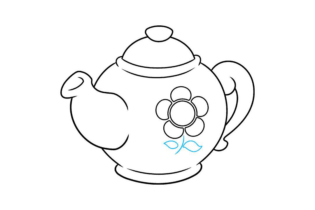 茶壶怎么画