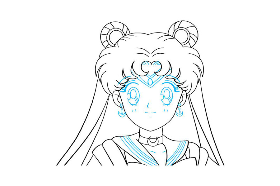 如何画水冰月 美少女战士