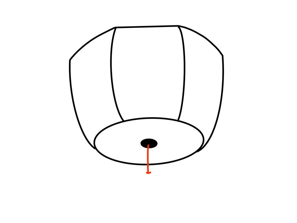 孔明灯简笔画画法步骤