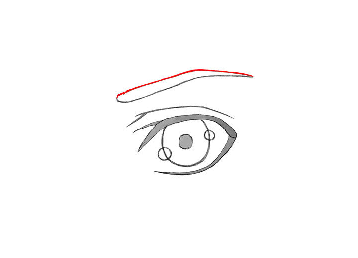 动漫男孩眼睛的画法