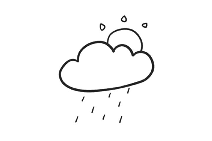 天气简笔画 雨天怎么画