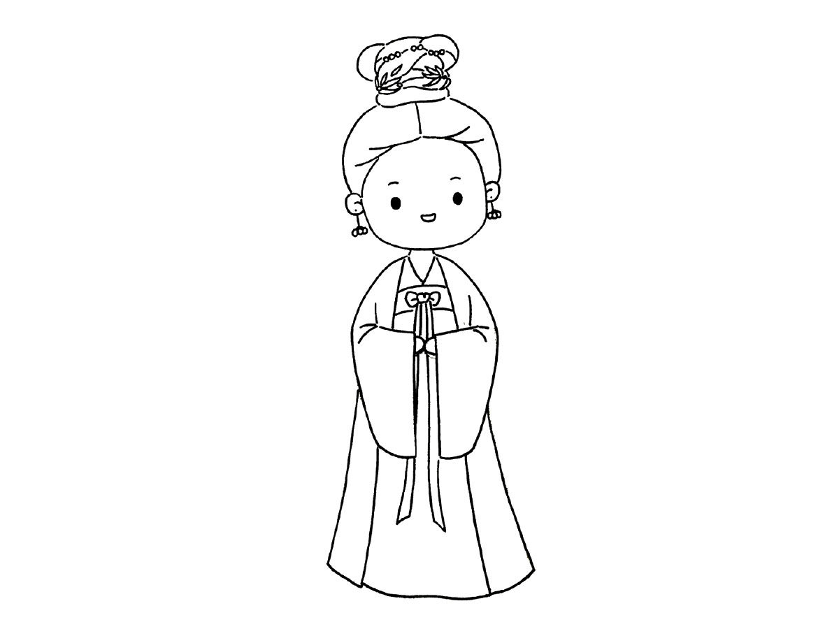 鹤唳华亭陆文昔简笔画画法步骤