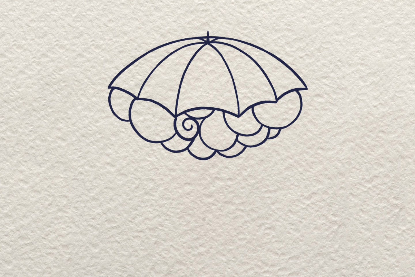 创意简笔画暴雨画法步骤