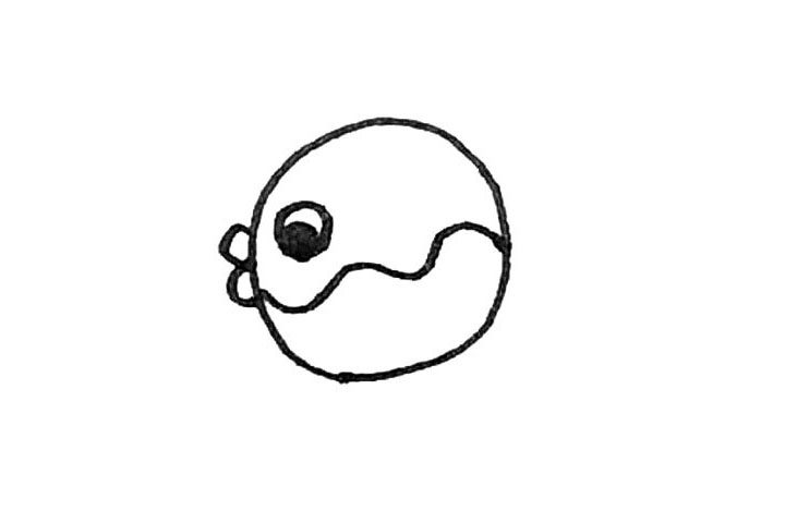 河豚简笔画画法步骤