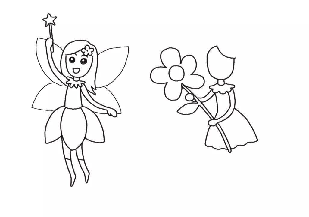 来自魔法城堡的小仙女简笔画
