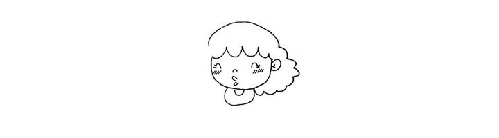 玩风车的小女孩简笔画教程