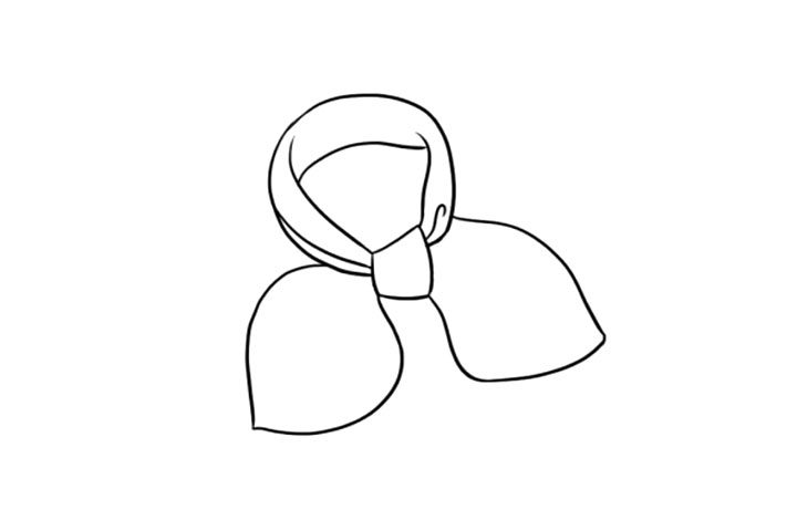简单围巾简笔画画法步骤