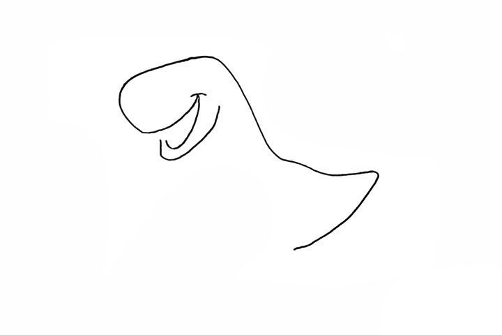 恐龙简笔画画法步骤