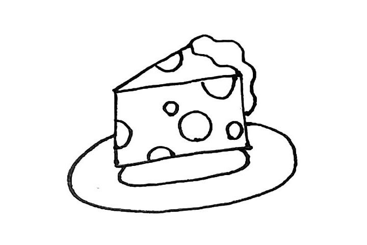 奶酪简笔画画法步骤