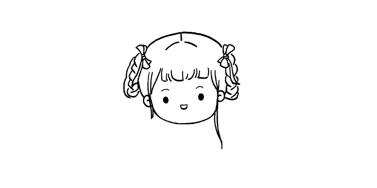 拿着糖葫芦的国风小女孩简笔画画法步骤
