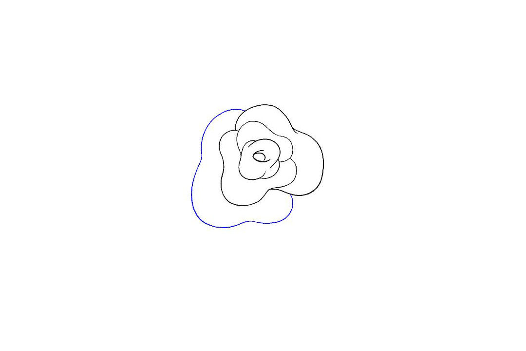 如何画玫瑰花简笔画