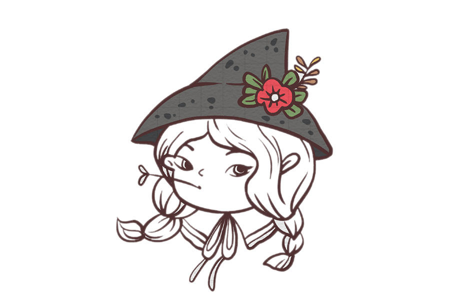 拽拽的小女孩简笔画画法