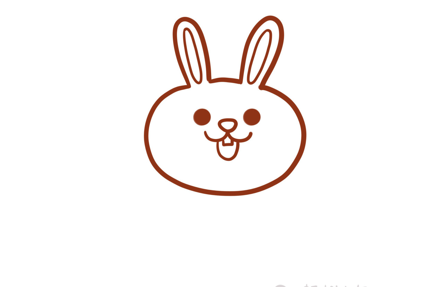 吃萝卜的小兔子简笔画步骤