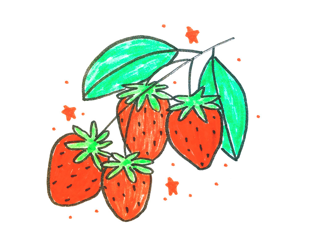 一组漂亮的水果简笔画