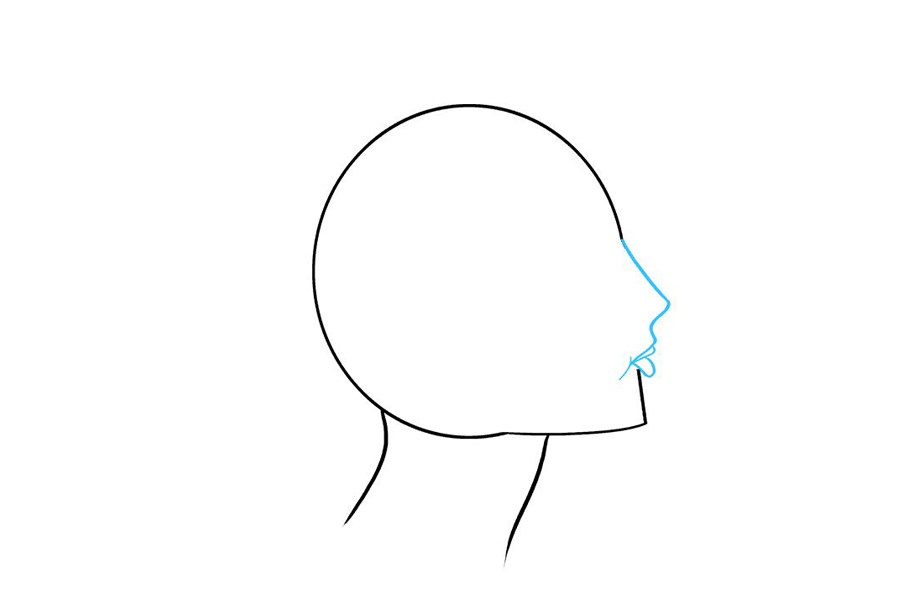 如何画女性侧脸