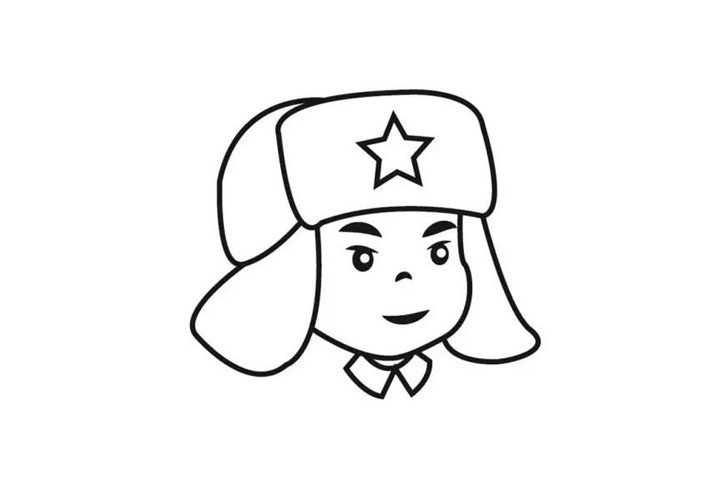 雷锋简笔画画法教程